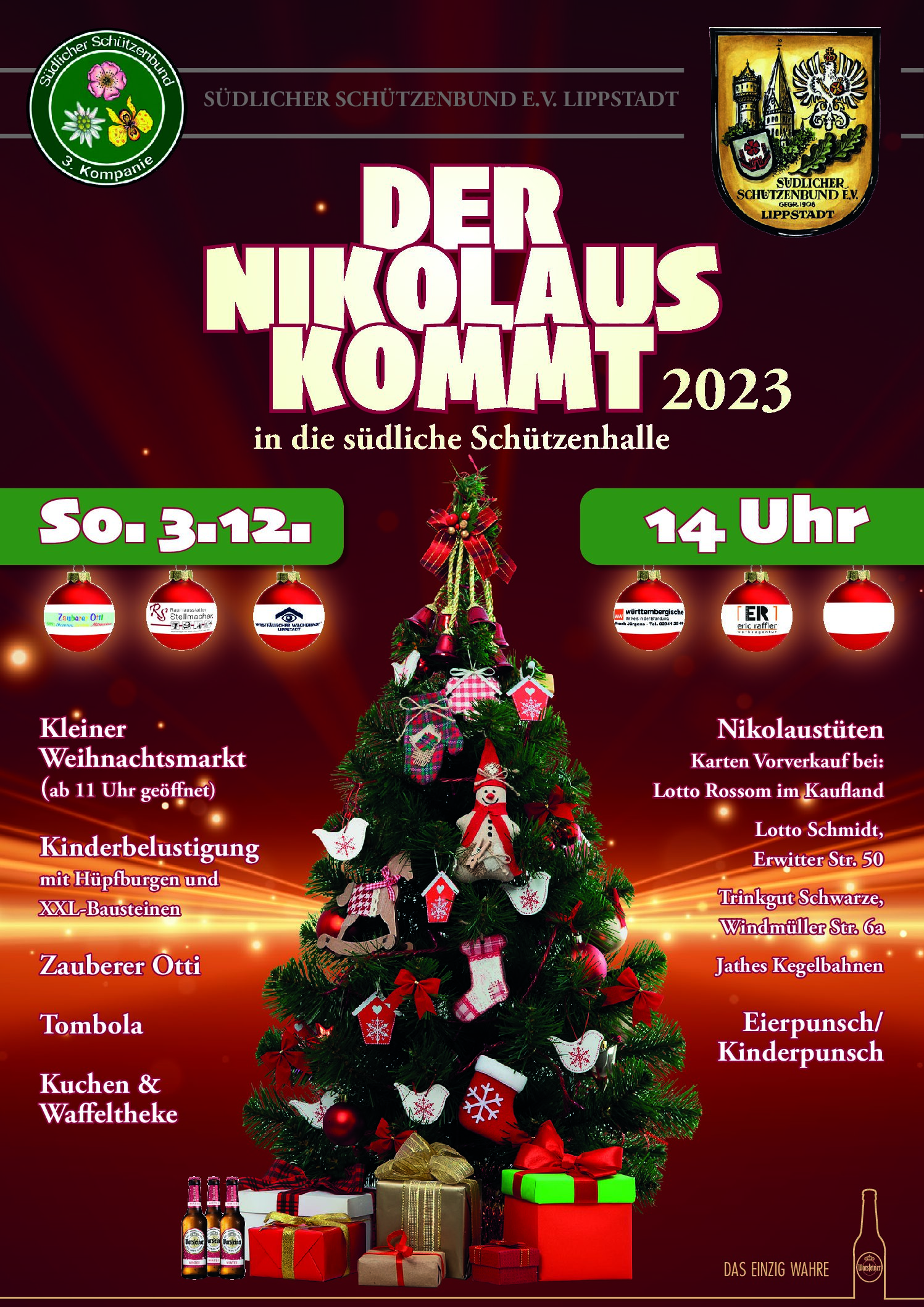 Mehr über den Artikel erfahren Der Nikolaus kommt in die Südliche Schützenhalle