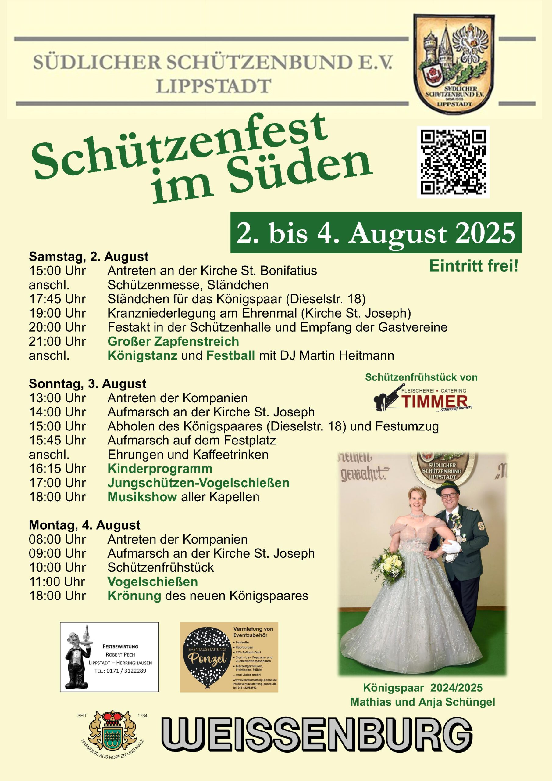 Mehr über den Artikel erfahren Schützenfest 2025