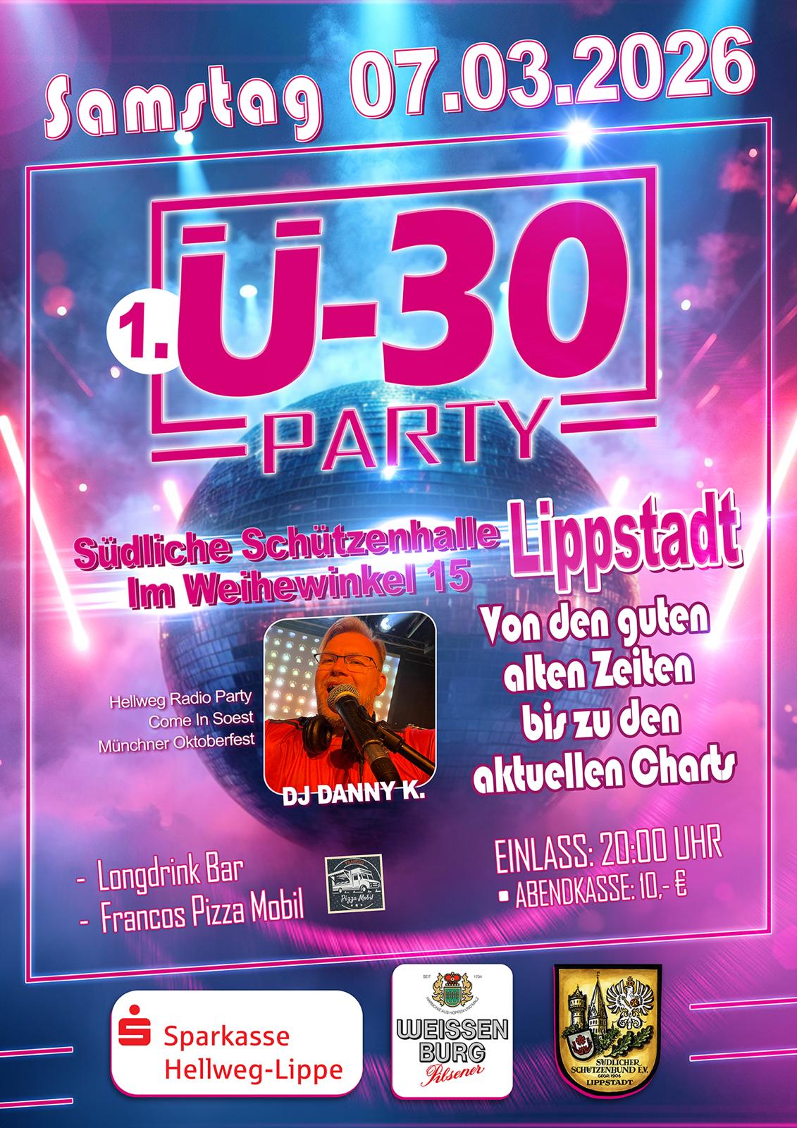 Mehr über den Artikel erfahren Ü-30 Party in der Südlichen Schützenhalle