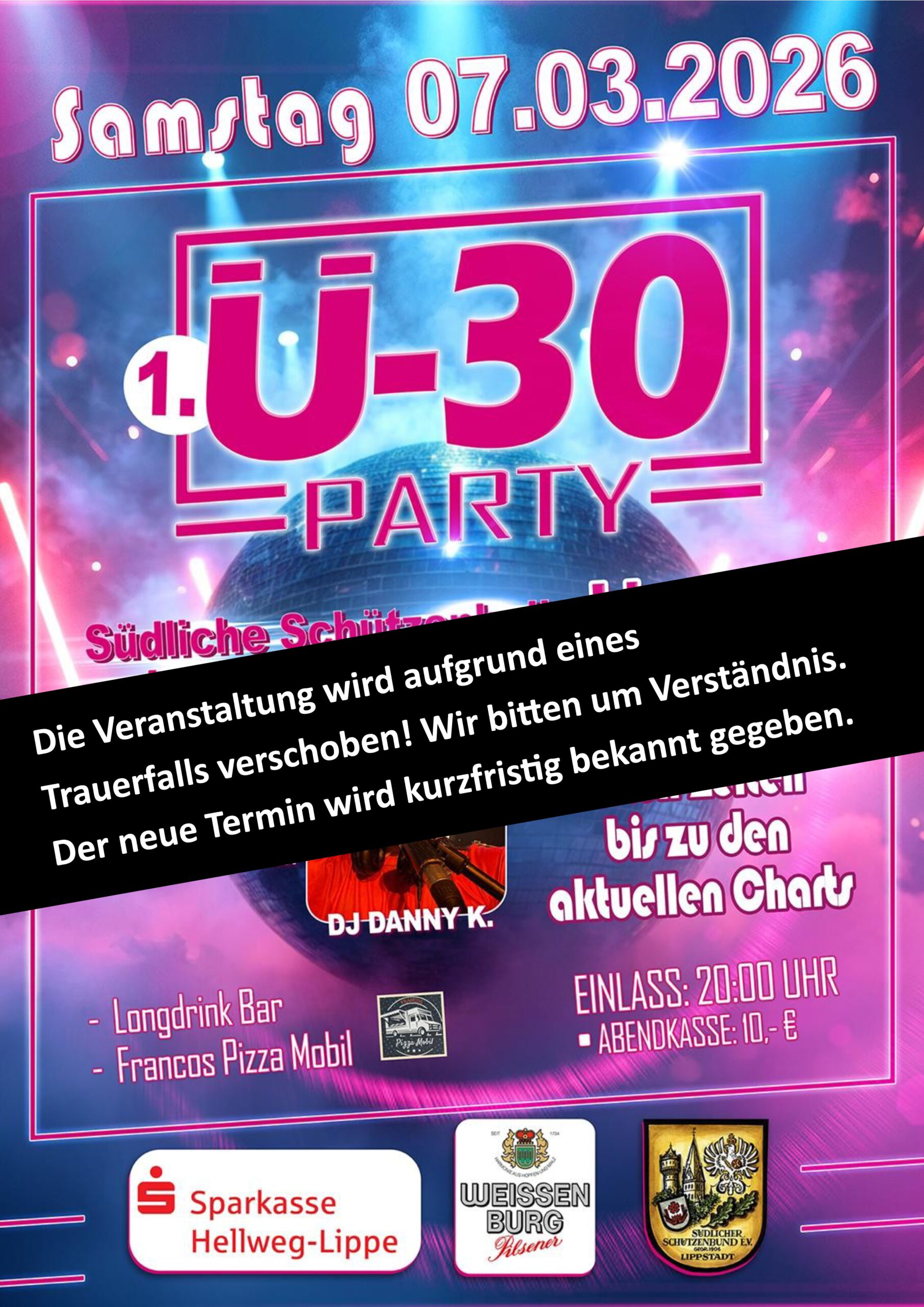 Mehr über den Artikel erfahren Veranstaltung wird verschoben